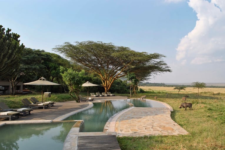 &Beyond Kichwa Tembo Tented Camp swimming-pool-overlooking-the-masai-mara-on-a-luxury-safari-at-andbeyond-kichwa-tembo-in-kenya