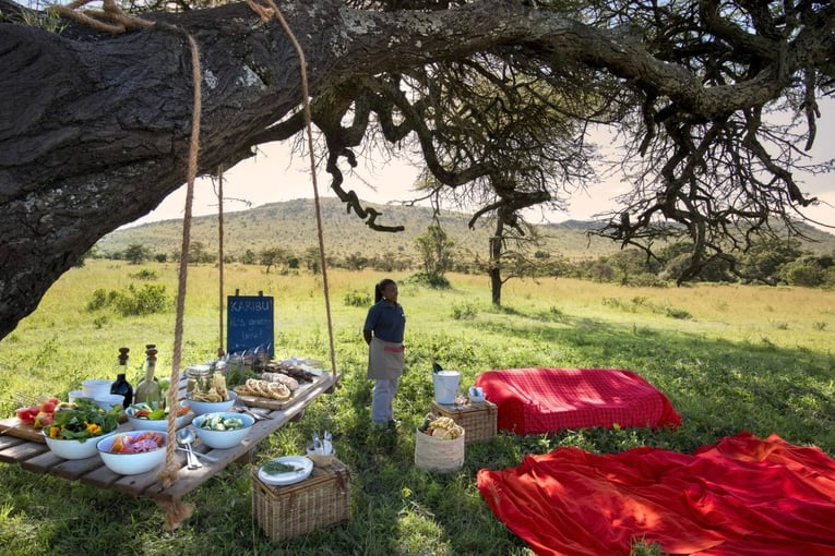 &Beyond Kleins Camp Kleins-camp-serengeti-bush-lunch