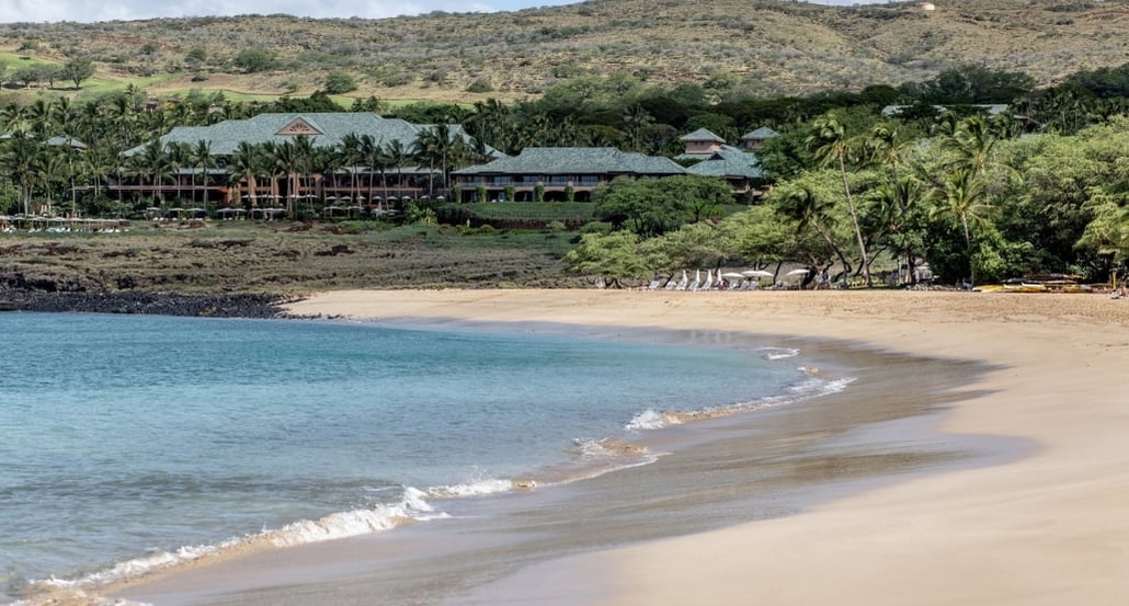 pláž, hotel, krajina