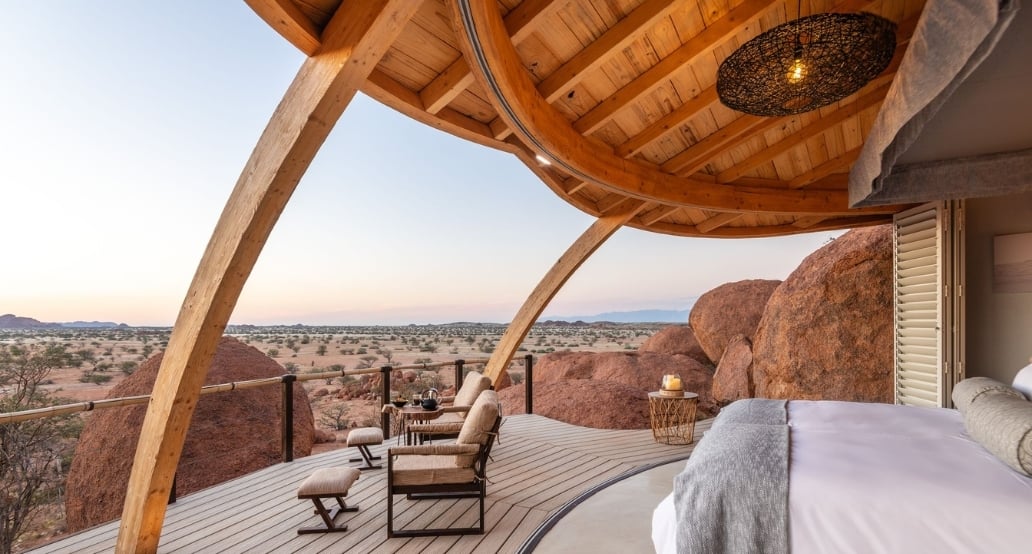 lodge, výhled, postel