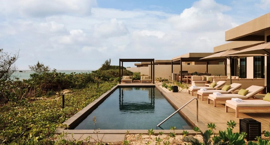 ubytování a bazén