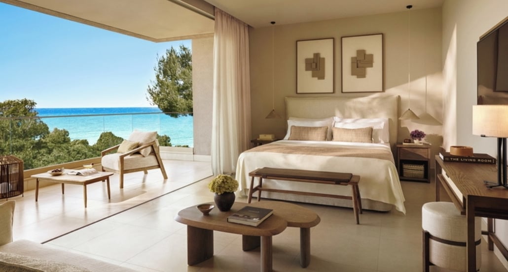 interiér, moře, terasa