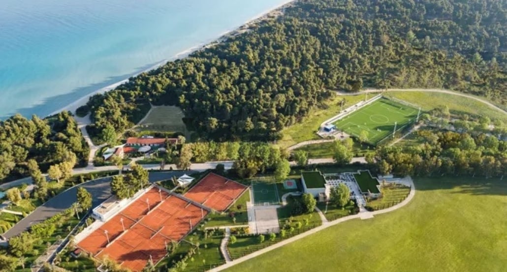 moře, krajina, kurty, hřiště