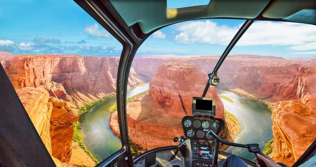 Grand Canyon, helikoptéra