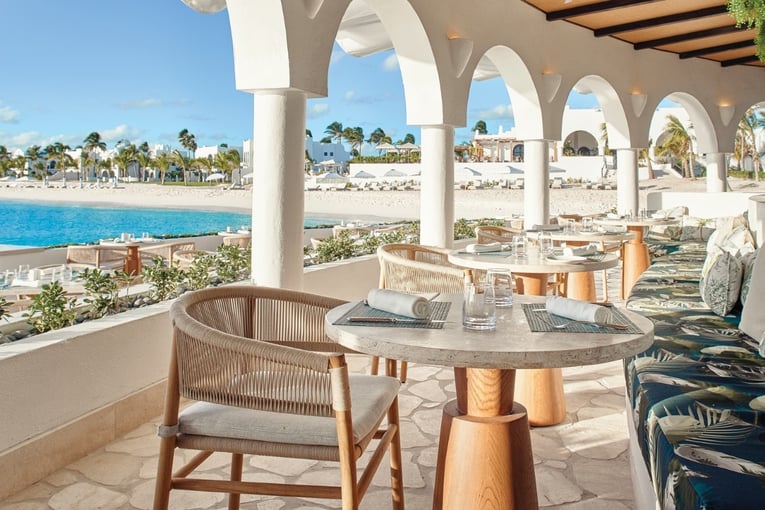 restaurace, terasa, moře