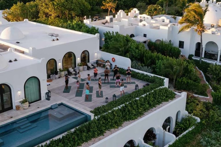 hotel, zahrada, bazén