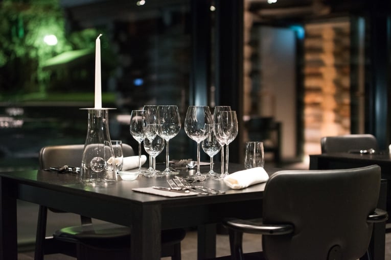 restaurace, sklenice