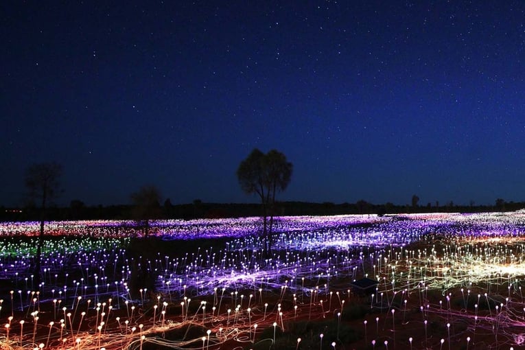 světýlka v poušti, noc