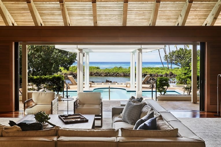 interiér, bazén, moře