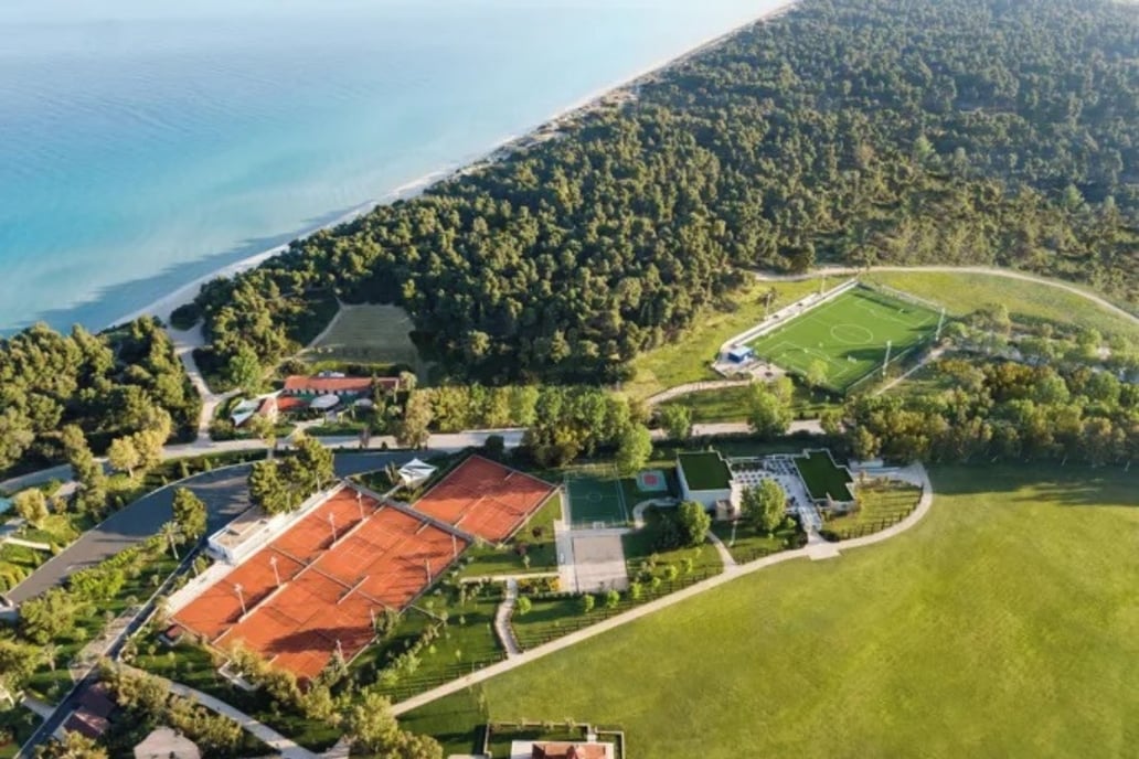 moře, krajina, kurty, hřiště