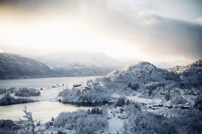 krajina, sníh