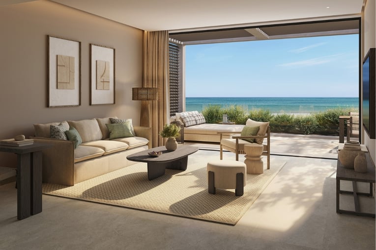 výhled ven z pokoje