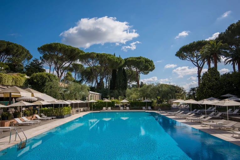 1200x800 Rome Cavalieri Waldorf Astoria ROMHIWA Rome Cavalieri Cavalieri Grand Spa Club pool entrance looking towards_pool_b