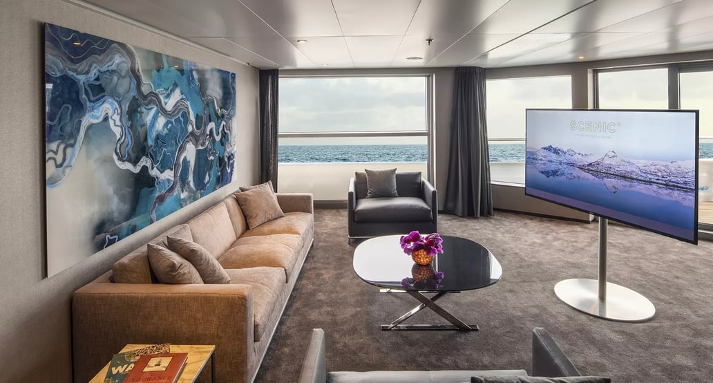 3 Scenic Luxury Cruises & Tours Scenic Eclipse Owners Penthouse Suite Lounge