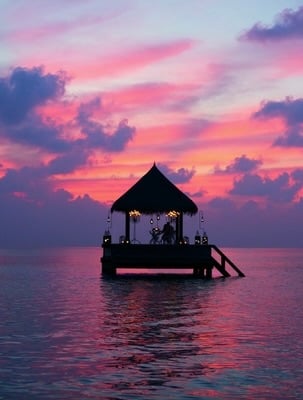 Vítejte v „nejmenším hotelu“ na Maledivách