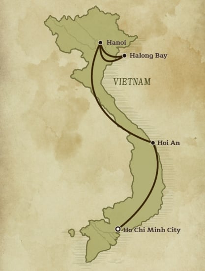 Romantika ve Vietnamu s itinerářem