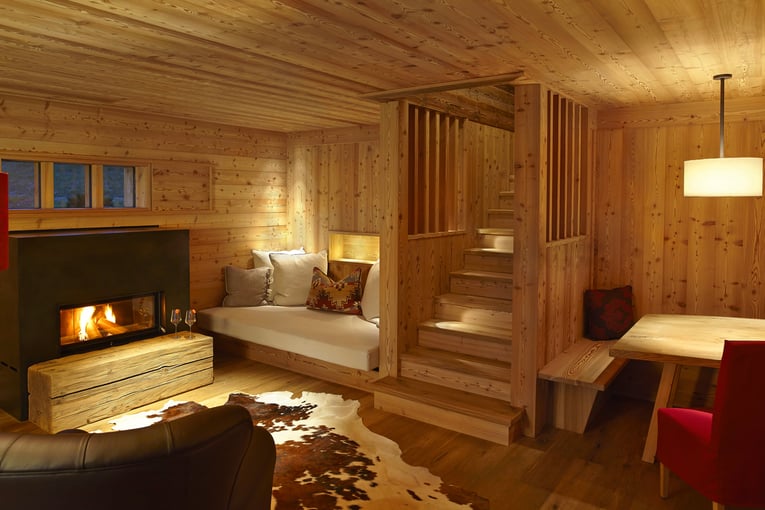 Adler Lodge  chalet-living-room-with-fireplace