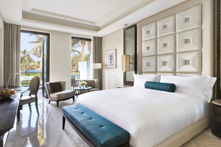 Al Bustan Palace, The Ritz Carlton 50565147-Lagoon Bedroom (Green Covers)-1