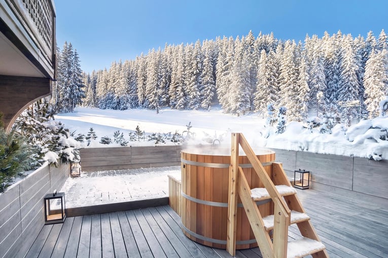 Aman Le Mélézin Chambre Ski Piste with Hot Tub, Aman Le Melezin, France_1