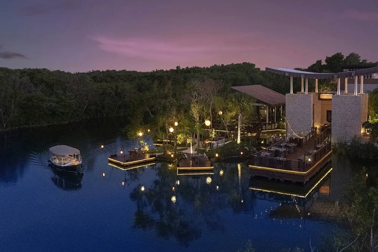 Banyan Tree Mayakoba Saffron_Dusk_Aerial-View_0