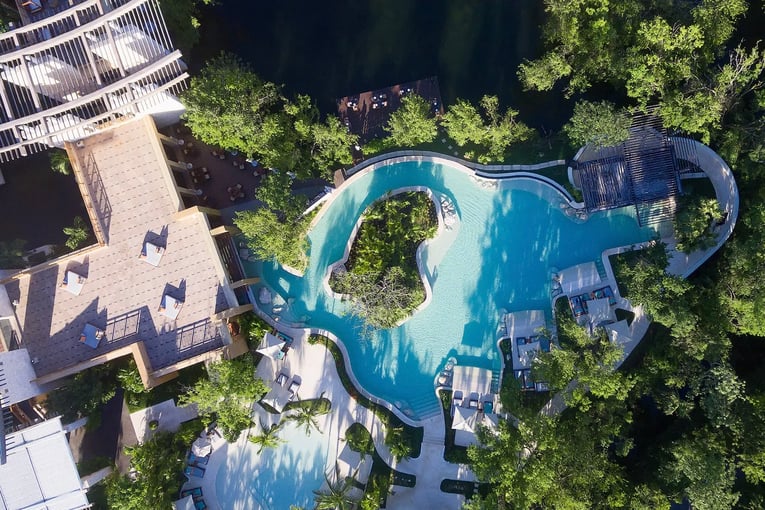 Banyan Tree Mayakoba reflections-pool-aerial-view_0