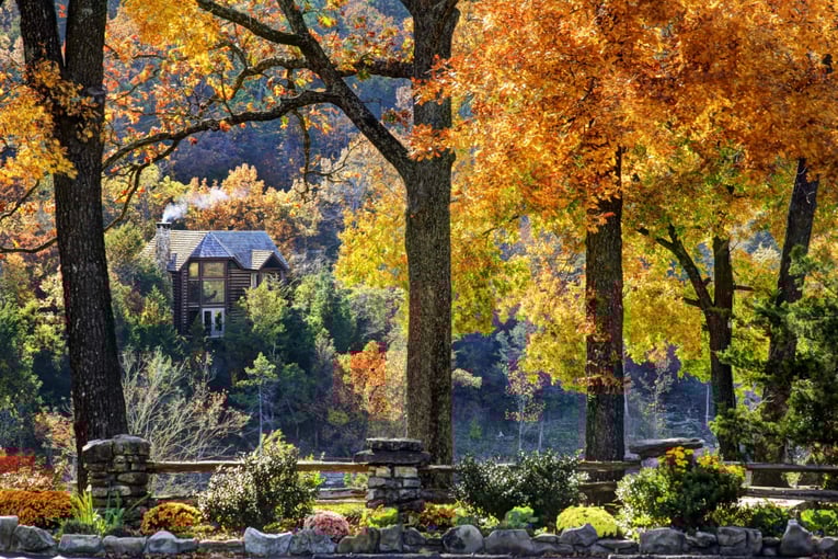 Big Cedar Lodge, USA – Missouri | Exclusive Tours 35 Lakeside Cabin exterior fall1