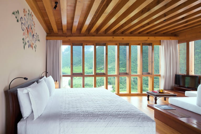 COMO Uma Punakha, Bhután – Paro | Exclusive Tours Valley_View_Room(1)