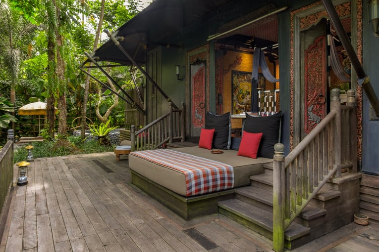 Capella Ubud, Bali Capella_Ubud_Accommodation_Rainforest_Tent_Daybed