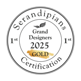 Certification 2025_Logo_Serandipians_Grand Designer Champion_Gold_Black