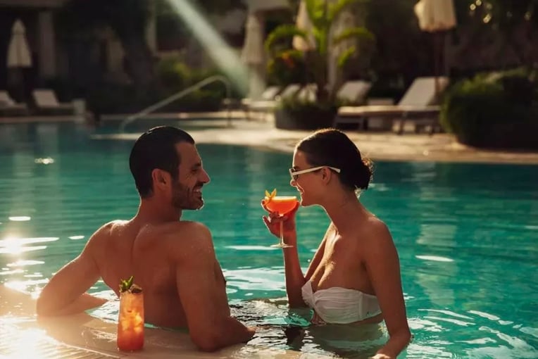 Domes Miramare Corfu, Řecko – Korfu | Exclusive Tours Sip-Cocktails-in-Pool-of-Domes-Miramare