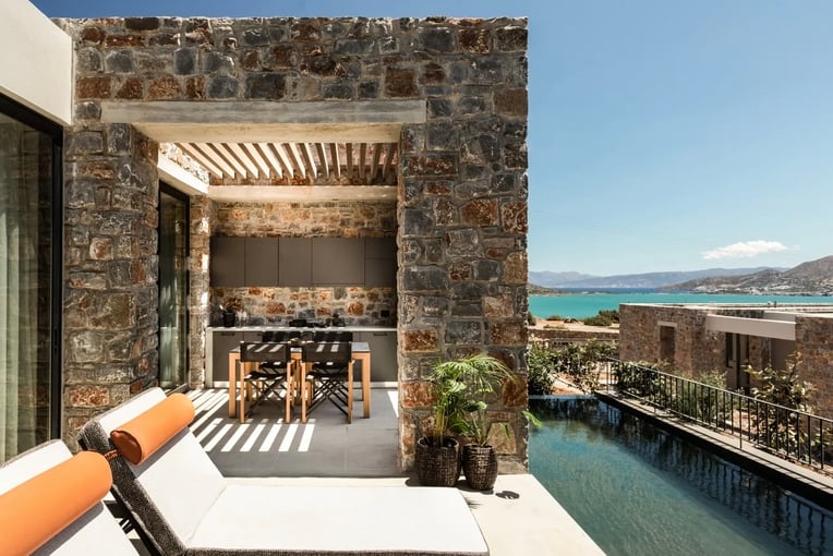 Domes of Elounda, Řecko – Kréta | Exclusive Tours Private-Pool-with-Sunbeds-and-Sea-View