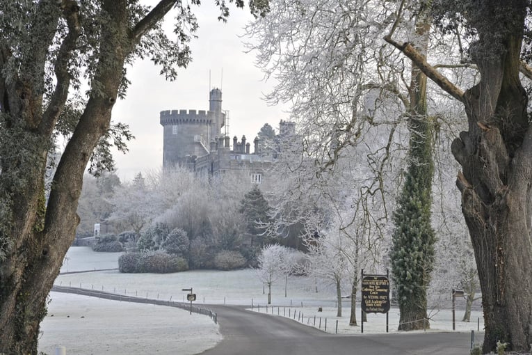 Dromoland Castle | Exclusive Tours Frosty-snowy-castle-avenue-2-1-scaled