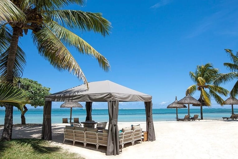 Heritage Le Telfair Golf & Wellness Resort vip-tent-on-the-beach-telfair-bel-ombre-hotel