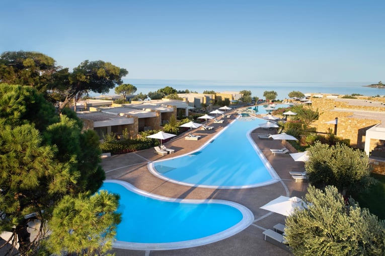 Ikos Olivia, Řecko – Chalkidiki | Exclusive Tours Deluxe Collection Area Aerial