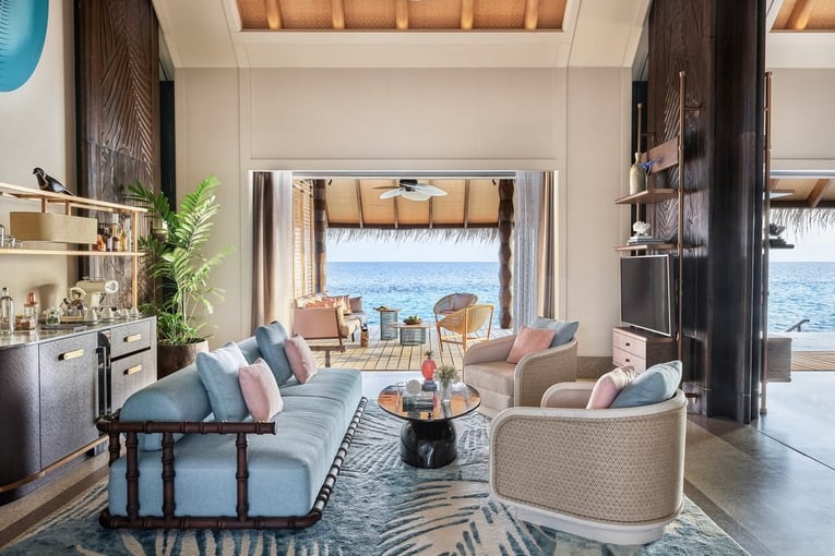 Joali Maldives Sunset Luxury Water Villa with Pool Living Room - Medium