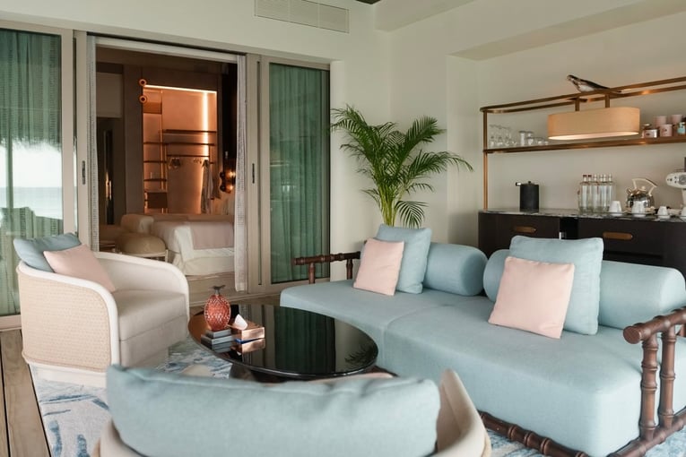 Joali Maldives Two Bedroom Ocean Pool Villa Living Room - Medium