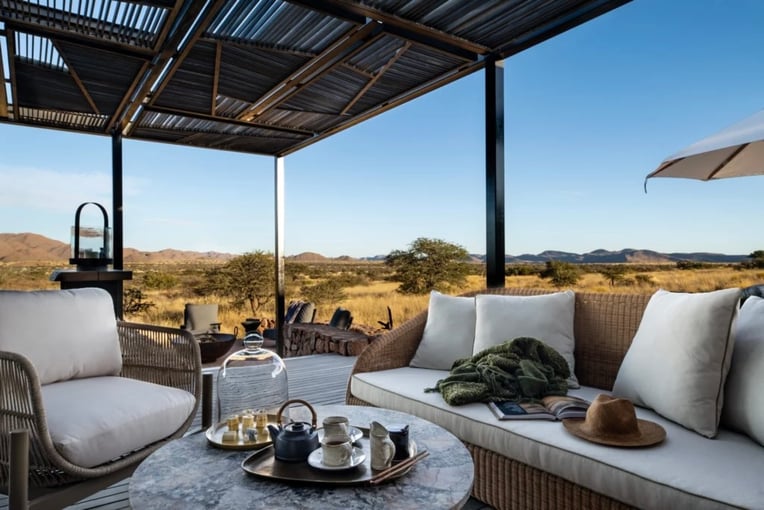 Loapi Tented Camp, JAR – Tswalu Kalahari Reserve | Exclusive Tours Tswalu-Kalahari-Loapi-Tea-Time-photo-credit-Andrew-Morgan-min-1024x683