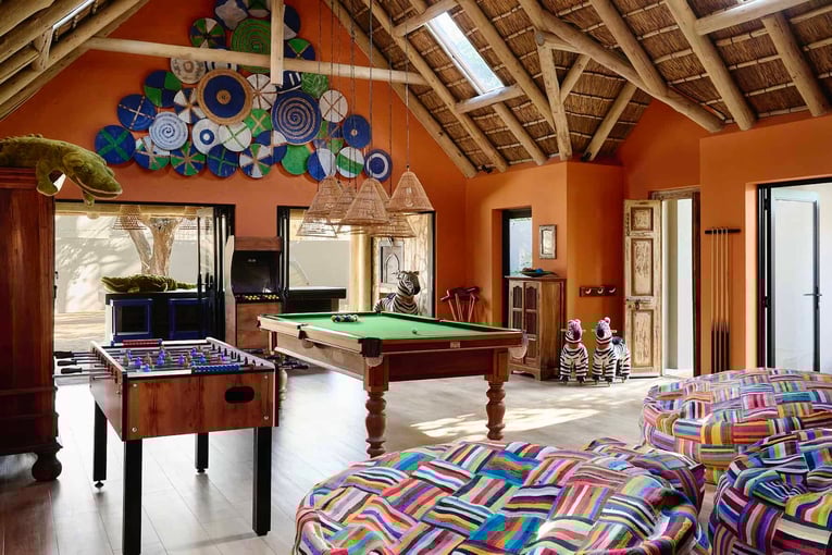 Malewane Lodge at Royal Malewane | Exclusive Tours Waterside Games Room