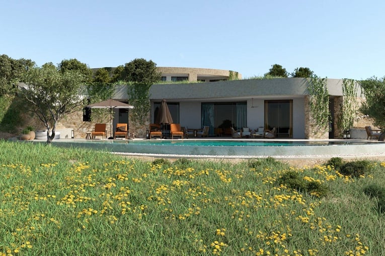 Mandarin Oriental, Costa Navarino costa-navarino-bay-earth-sheltered-villa-closeup