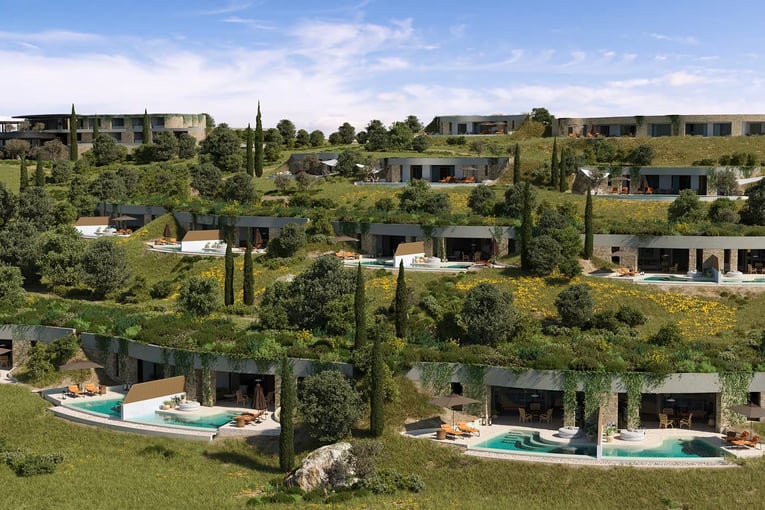 Mandarin Oriental, Costa Navarino costa-navarino-rendering-hotel-villas-exterior