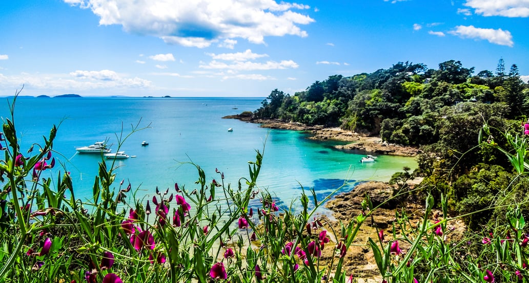 Nový Zéland Hekerua Bay shutterstock_601111703