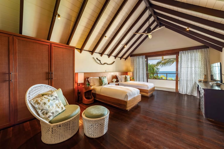 OZEN RESERVE BOLIFUSHI - Earth Pool RESERVE - Twin Bedroom