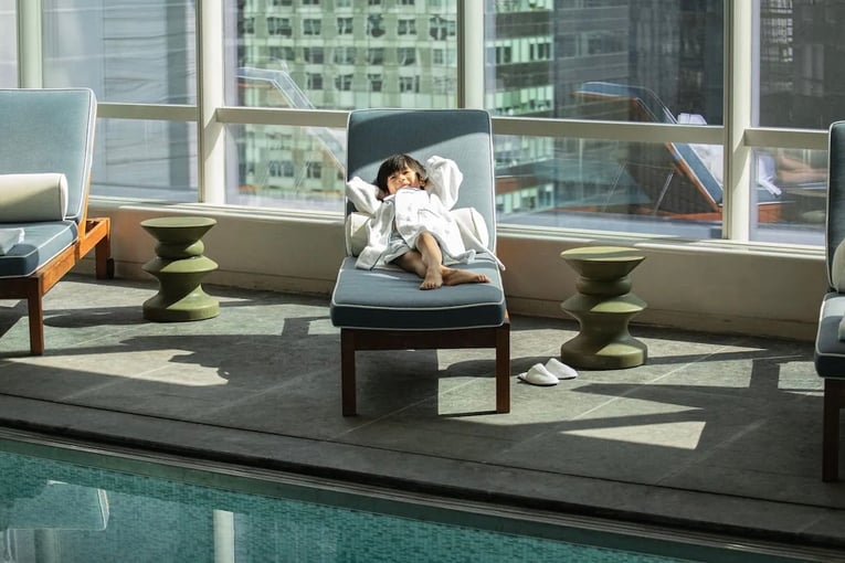 Park Hyatt NY NYCPH-P0918-Child-Pool-Bed-Robe-Lying.16x9