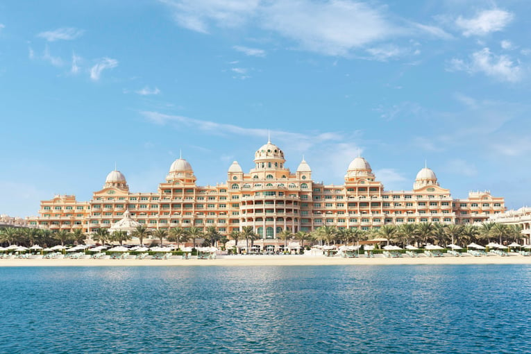 Raffles The Palm Pictures Hotel Facade From Water