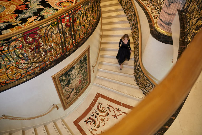 Raffles The Palm Pictures Lobby stairs