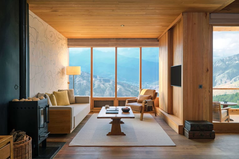 Six Senses Bhútán, Bhútán | Exclusive Tours 1_Lodge_Suite_living_room_Thimphu