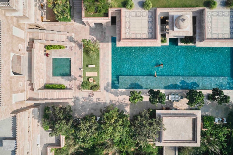 Six Senses Fort Barwara, Indie – Rajasthan Ariel View Rani Bagh