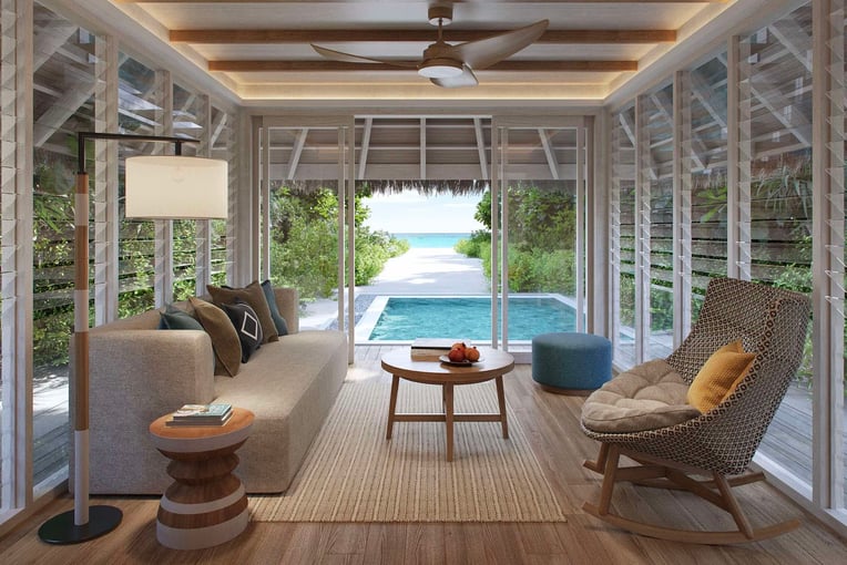 Six Senses Kanuhura, Lhaviyani Atoll – Maledivy deluxe-beach-villa-with-pool-outdoor-deck-view