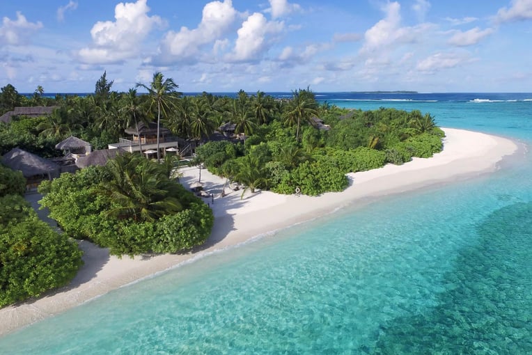 Six Senses Laamu laamu-maldives-two-bedroom-ocean-beach-villa-lagoon-aerial-view