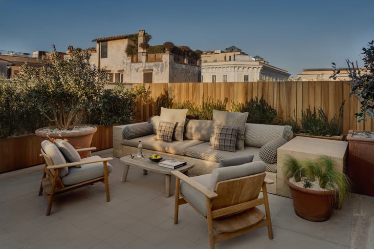 Six Senses Rome 1_Terrace_Junior_Suite_view